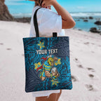 Personalised Gold Coast Titans Tote Bag Polynesian Tribal Pattern With Rugby Titan Mascot Art