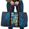 Personalised Gold Coast Titans Travel Bag Polynesian Tribal Pattern With Rugby Titan Mascot Art