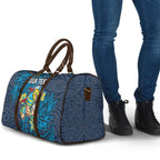 Personalised Gold Coast Titans Travel Bag Polynesian Tribal Pattern With Rugby Titan Mascot Art