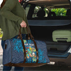 Personalised Gold Coast Titans Travel Bag Polynesian Tribal Pattern With Rugby Titan Mascot Art