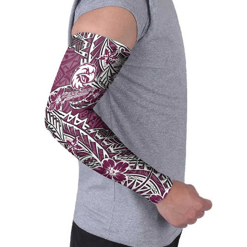 Personalised Manly Warringah Sea Eagles Arm Sleeves Polynesian Tribal Pattern With Rugby Sea Eagle Mascot Art