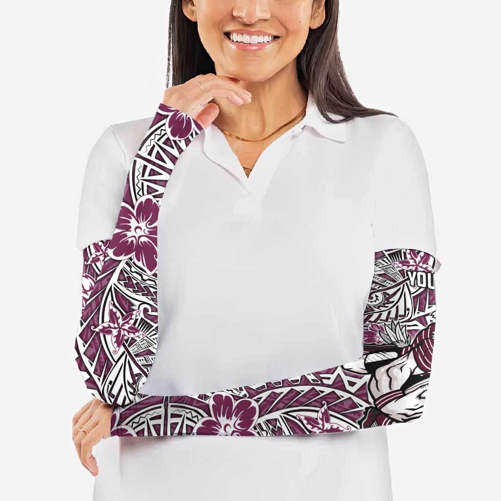 Personalised Manly Warringah Sea Eagles Arm Sleeves Polynesian Tribal Pattern With Rugby Sea Eagle Mascot Art