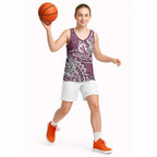 Personalised Manly Warringah Sea Eagles Basketball Jersey Polynesian Tribal Pattern With Rugby Sea Eagle Mascot Art