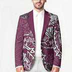 Personalised Manly Warringah Sea Eagles Blazer Polynesian Tribal Pattern With Rugby Sea Eagle Mascot Art