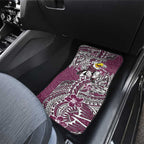 Personalised Manly Warringah Sea Eagles Car Mats Polynesian Tribal Pattern With Rugby Sea Eagle Mascot Art