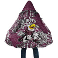 Personalised Manly Warringah Sea Eagles Cloak Polynesian Tribal Pattern With Rugby Sea Eagle Mascot Art