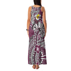Personalised Manly Warringah Sea Eagles Family Matching Tank Maxi Dress and Hawaiian Shirt Polynesian Tribal Pattern With Rugby Sea Eagle Mascot Art