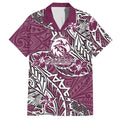 Personalised Manly Warringah Sea Eagles Hawaiian Shirt Polynesian Tribal Pattern With Rugby Sea Eagle Mascot Art