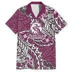 Personalised Manly Warringah Sea Eagles Hawaiian Shirt Polynesian Tribal Pattern With Rugby Sea Eagle Mascot Art