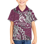 Personalised Manly Warringah Sea Eagles Hawaiian Shirt Polynesian Tribal Pattern With Rugby Sea Eagle Mascot Art