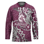 Personalised Manly Warringah Sea Eagles Hockey Jersey Polynesian Tribal Pattern With Rugby Sea Eagle Mascot Art