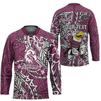 Personalised Manly Warringah Sea Eagles Hockey Jersey Polynesian Tribal Pattern With Rugby Sea Eagle Mascot Art
