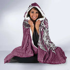 Personalised Manly Warringah Sea Eagles Hooded Blanket Polynesian Tribal Pattern With Rugby Sea Eagle Mascot Art
