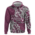 Personalised Manly Warringah Sea Eagles Hoodie Polynesian Tribal Pattern With Rugby Sea Eagle Mascot Art
