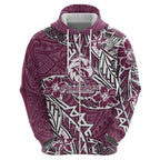 Personalised Manly Warringah Sea Eagles Hoodie Polynesian Tribal Pattern With Rugby Sea Eagle Mascot Art