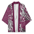 Personalised Manly Warringah Sea Eagles Kimono Polynesian Tribal Pattern With Rugby Sea Eagle Mascot Art