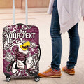 Personalised Manly Warringah Sea Eagles Luggage Cover Polynesian Tribal Pattern With Rugby Sea Eagle Mascot Art
