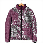Personalised Manly Warringah Sea Eagles Padded Jacket Polynesian Tribal Pattern With Rugby Sea Eagle Mascot Art