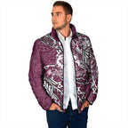 Personalised Manly Warringah Sea Eagles Padded Jacket Polynesian Tribal Pattern With Rugby Sea Eagle Mascot Art