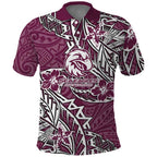Personalised Manly Warringah Sea Eagles Polo Shirt Polynesian Tribal Pattern With Rugby Sea Eagle Mascot Art