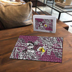 Personalised Manly Warringah Sea Eagles Puzzle Polynesian Tribal Pattern With Rugby Sea Eagle Mascot Art
