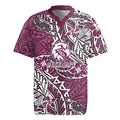 Personalised Manly Warringah Sea Eagles Rugby Jersey Polynesian Tribal Pattern With Rugby Sea Eagle Mascot Art
