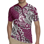 Personalised Manly Warringah Sea Eagles Rugby Jersey Polynesian Tribal Pattern With Rugby Sea Eagle Mascot Art