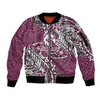 Personalised Manly Warringah Sea Eagles Sleeve Zip Bomber Jacket Polynesian Tribal Pattern With Rugby Sea Eagle Mascot Art