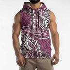 Personalised Manly Warringah Sea Eagles Sleeveless Hoodie Polynesian Tribal Pattern With Rugby Sea Eagle Mascot Art