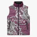 Personalised Manly Warringah Sea Eagles Sleeveless Puffer Jacket Polynesian Tribal Pattern With Rugby Sea Eagle Mascot Art