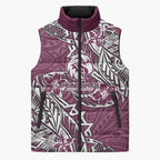 Personalised Manly Warringah Sea Eagles Sleeveless Puffer Jacket Polynesian Tribal Pattern With Rugby Sea Eagle Mascot Art