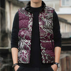 Personalised Manly Warringah Sea Eagles Sleeveless Puffer Jacket Polynesian Tribal Pattern With Rugby Sea Eagle Mascot Art