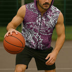 Personalised Manly Warringah Sea Eagles Sleeveless Zip Hoodie Polynesian Tribal Pattern With Rugby Sea Eagle Mascot Art