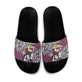 Personalised Manly Warringah Sea Eagles Slide Sandals Polynesian Tribal Pattern With Rugby Sea Eagle Mascot Art