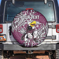 Personalised Manly Warringah Sea Eagles Spare Tire Cover Polynesian Tribal Pattern With Rugby Sea Eagle Mascot Art