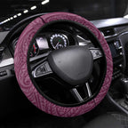 Manly Warringah Sea Eagles Steering Wheel Cover Polynesian Tribal Pattern With Rugby Sea Eagle Mascot Art