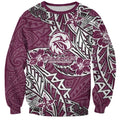 Personalised Manly Warringah Sea Eagles Sweatshirt Polynesian Tribal Pattern With Rugby Sea Eagle Mascot Art