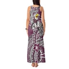 Personalised Manly Warringah Sea Eagles Tank Maxi Dress Polynesian Tribal Pattern With Rugby Sea Eagle Mascot Art
