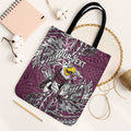 Personalised Manly Warringah Sea Eagles Tote Bag Polynesian Tribal Pattern With Rugby Sea Eagle Mascot Art