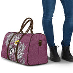 Personalised Manly Warringah Sea Eagles Travel Bag Polynesian Tribal Pattern With Rugby Sea Eagle Mascot Art