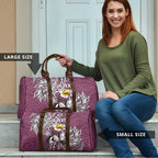 Personalised Manly Warringah Sea Eagles Travel Bag Polynesian Tribal Pattern With Rugby Sea Eagle Mascot Art