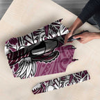 Personalised Manly Warringah Sea Eagles Umbrella Polynesian Tribal Pattern With Rugby Sea Eagle Mascot Art