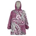Personalised Manly Warringah Sea Eagles Wearable Blanket Hoodie Polynesian Tribal Pattern With Rugby Sea Eagle Mascot Art