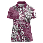 Personalised Manly Warringah Sea Eagles Women Polo Shirt Polynesian Tribal Pattern With Rugby Sea Eagle Mascot Art