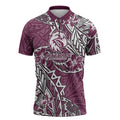 Personalised Manly Warringah Sea Eagles Zipper Polo Shirt Polynesian Tribal Pattern With Rugby Sea Eagle Mascot Art