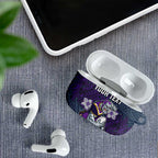 Personalised Melbourne Storm AirPods Case Polynesian Tribal Pattern With Rugby Storm Man Mascot Art