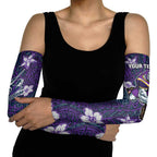Personalised Melbourne Storm Arm Sleeves Polynesian Tribal Pattern With Rugby Storm Man Mascot Art