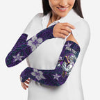 Personalised Melbourne Storm Arm Sleeves Polynesian Tribal Pattern With Rugby Storm Man Mascot Art