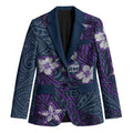 Personalised Melbourne Storm Blazer Polynesian Tribal Pattern With Rugby Storm Man Mascot Art