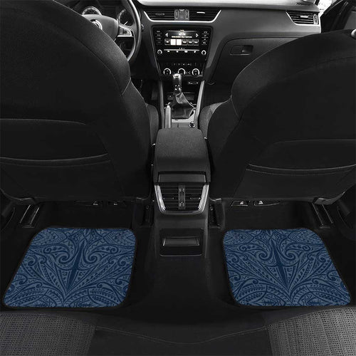 Personalised Melbourne Storm Car Mats Polynesian Tribal Pattern With Rugby Storm Man Mascot Art